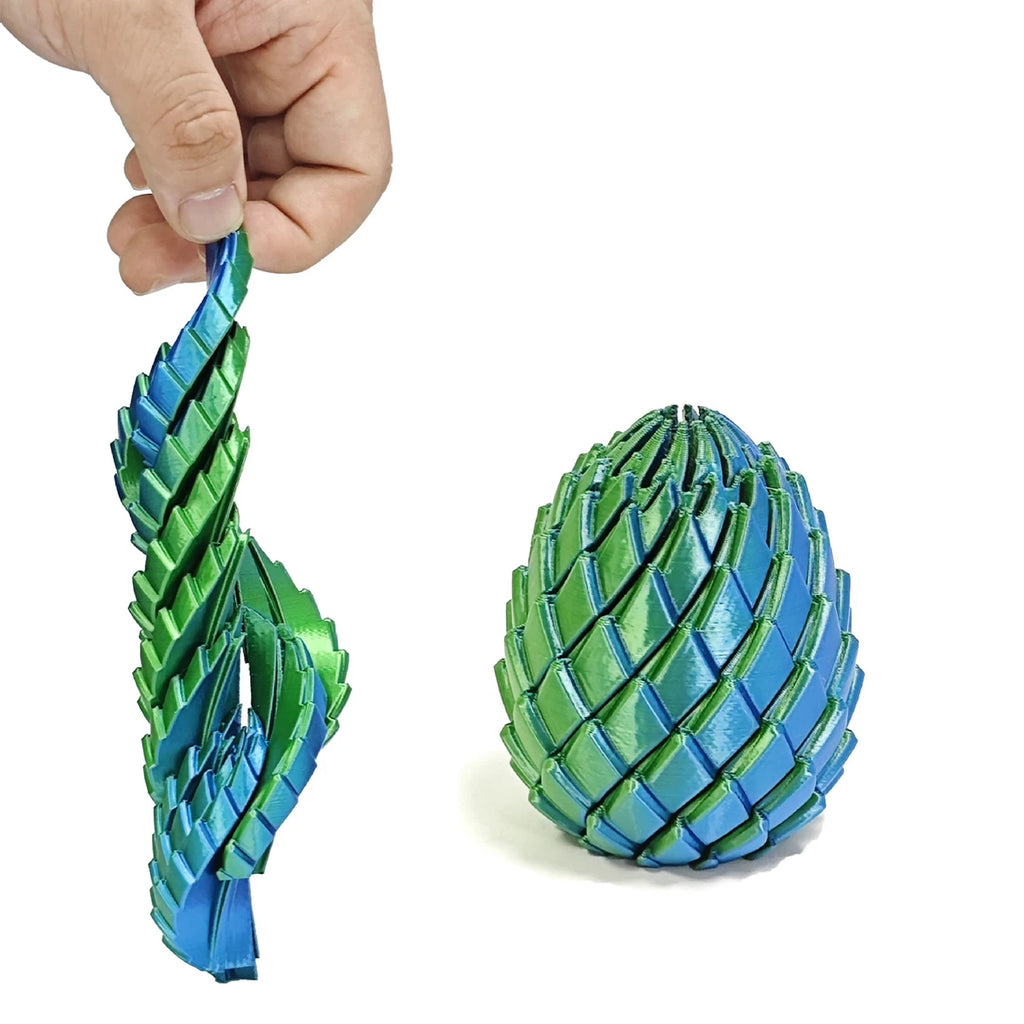 NEW 3D Printed Spiral Fidget Dragon Egg Mini Anti Stress Toy Expandable Sensory Stress Relief Decompression Toy Desktop Decor