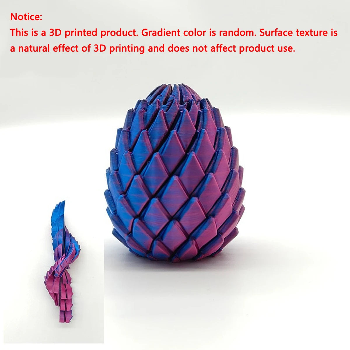 NEW 3D Printed Spiral Fidget Dragon Egg Mini Anti Stress Toy Expandable Sensory Stress Relief Decompression Toy Desktop Decor