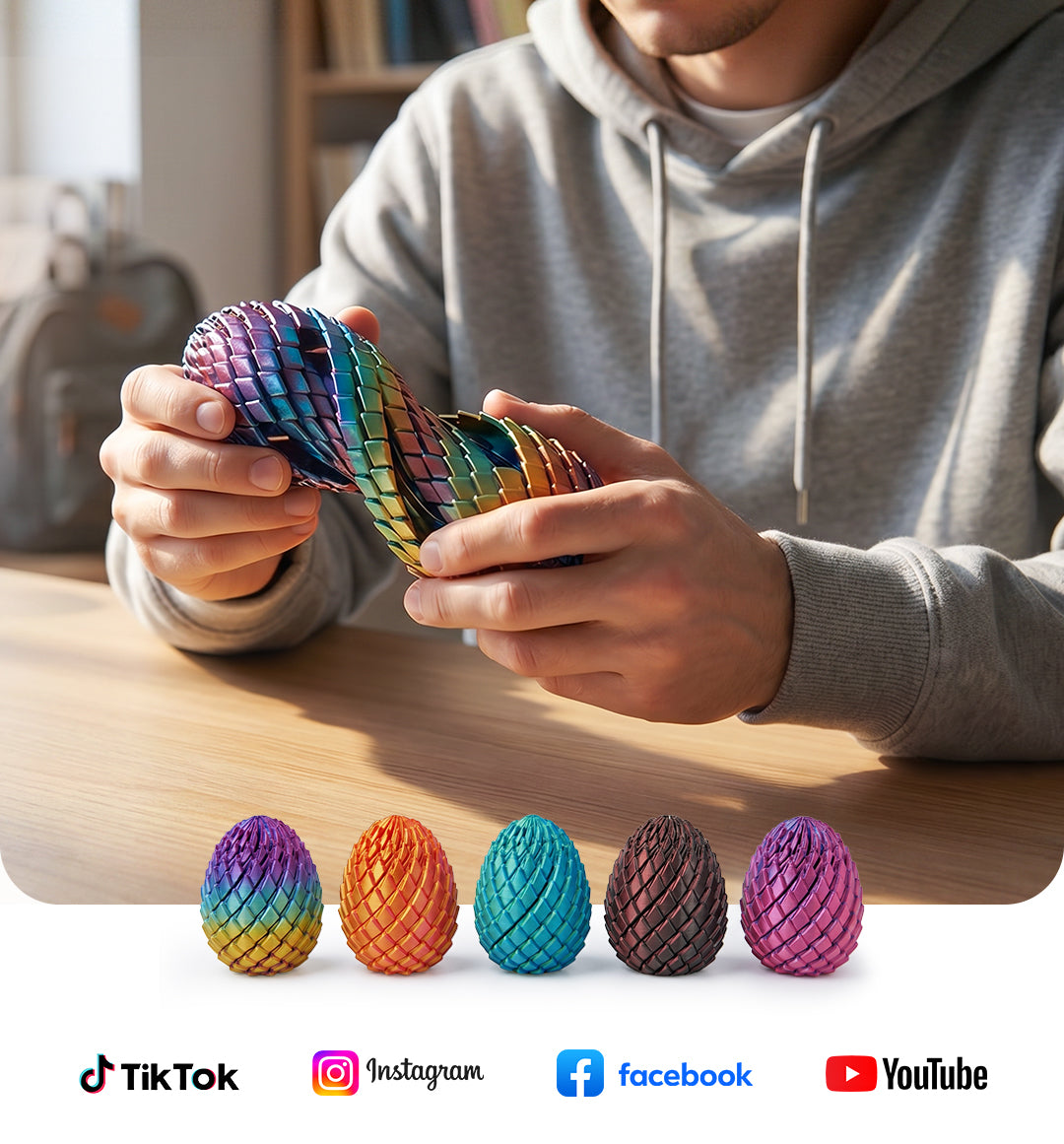 🎁3D-printed dragon egg🦖 = the ultimate stress reliever: just give it a