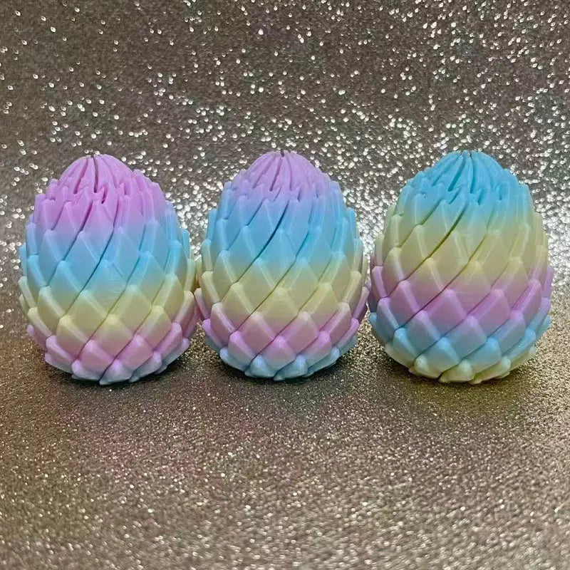 Three Rainbow Twist Dragon Eggs