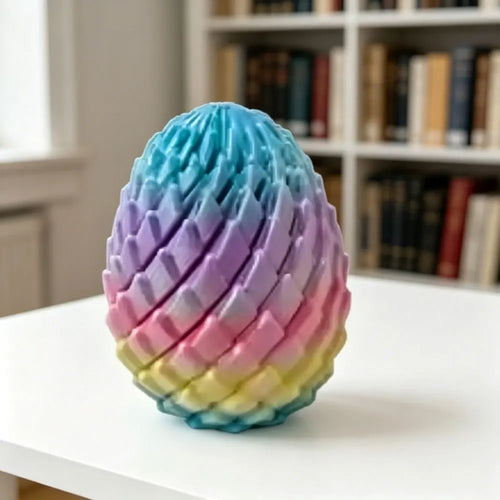 Single Rainbow Twist Dragon Egg desk fidget